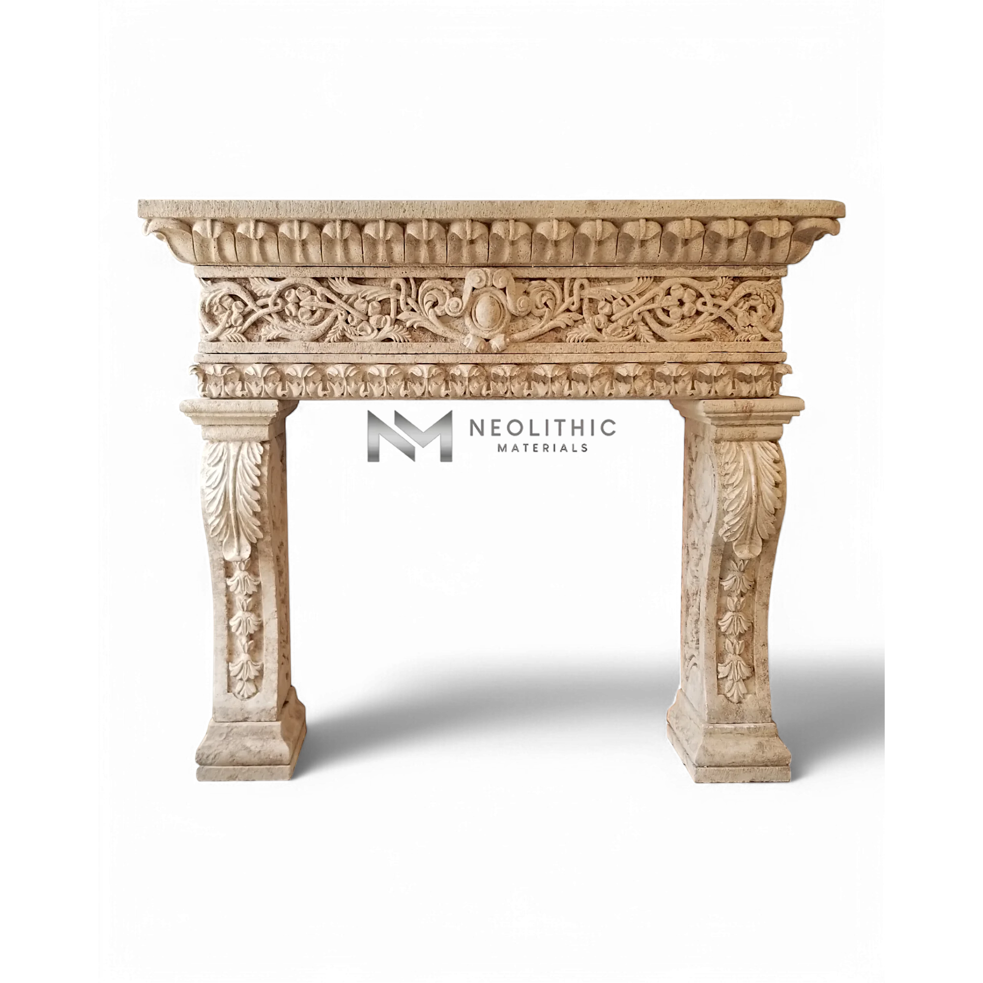 Limestone Fireplace Mantel